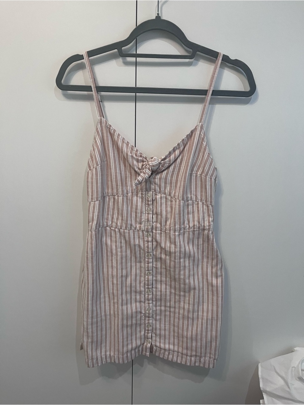 Abercrombie & Fitch Striped Tie-Front Mini Dress